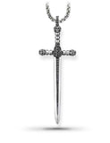 Totenkopf Halskette Schwert Silber