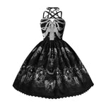 Totenkopf Skelett Schwarze Kleid