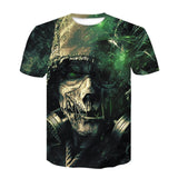 T-Shirt Totenkopf grüner Mann