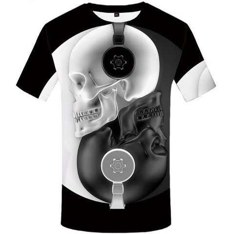 Totenkopf T-shirt Yin Yang