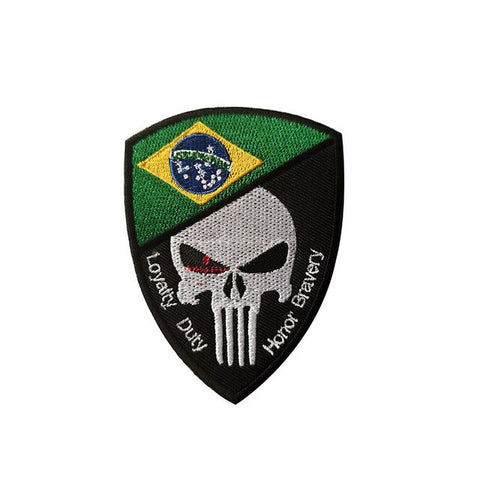 Totenkopf Aufnäher Punisher Brasilien