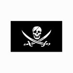 Totenkopf Flagge Piraten & Schwerter