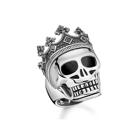 Totenkopf Ring König Skull Silber