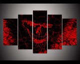 Totenkopf Bild rot und schwarz