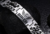 Totenkopf Biker Armband (Stahl)