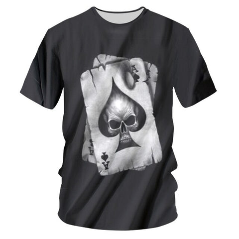 Totenkopf T-shirt Pik As
